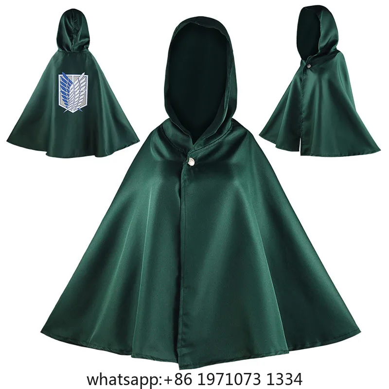 Shingeki No Kyojin Cosplay Costume Investigation Corps Cloak Uniform Recon Corps Belt Hookshot Levi Mikasa Eren Jaeger Full Set
