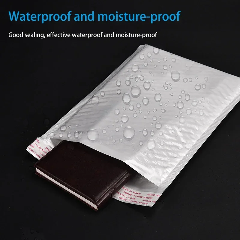 50PCS Pearl Film Bubble Envelope Bag Waterproof Padded Mailing Self Seal Shipping Packaging Bags Buble Mailers Bussiness Bag