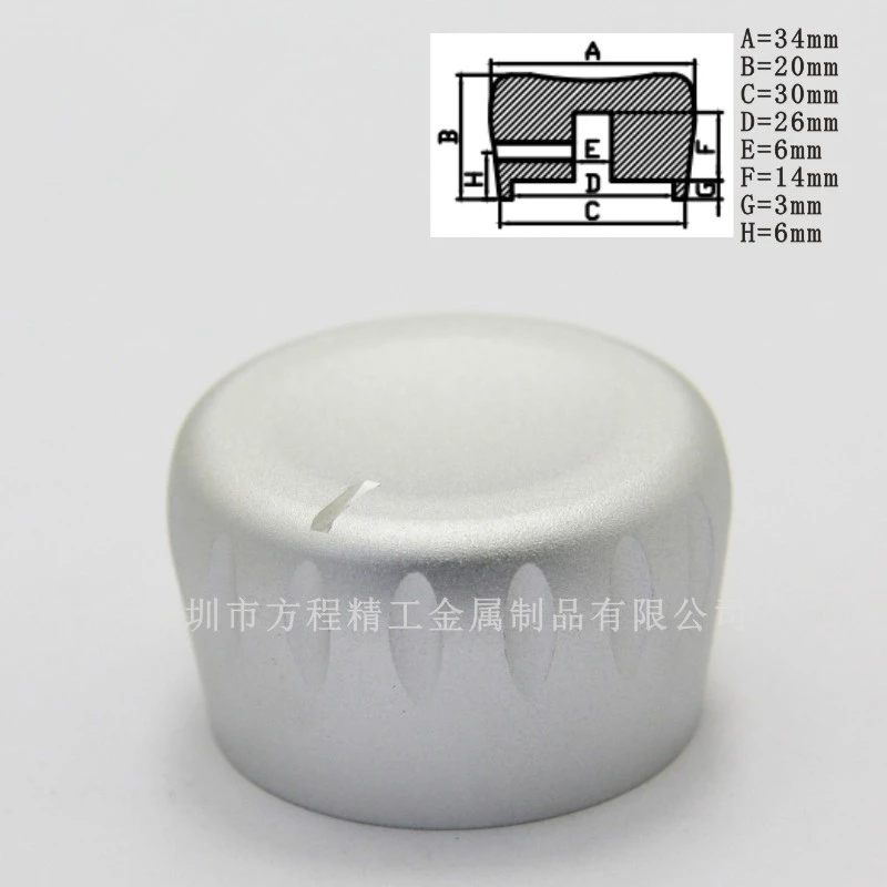 Perilla de potenciómetro de aleación de aluminio de alta gama, 1 piezas, interruptor de volumen, perillas de codificador giratorio