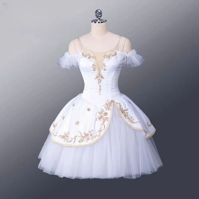 

Professional ballet flower awakening variations stage competition performance long gauze dress