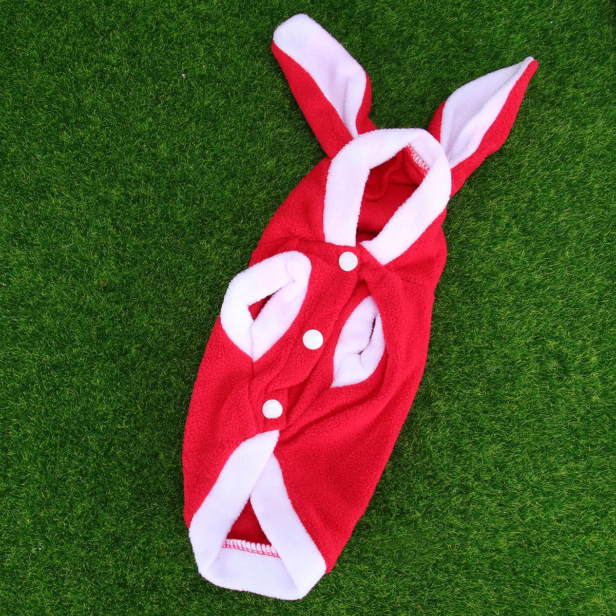 Rabbit Design Pet Clothes for Dogs Warm Winter Festival Outfit Xs Red Exquisite Stitching Easy on Off Comfortable Stylish Pet view 2