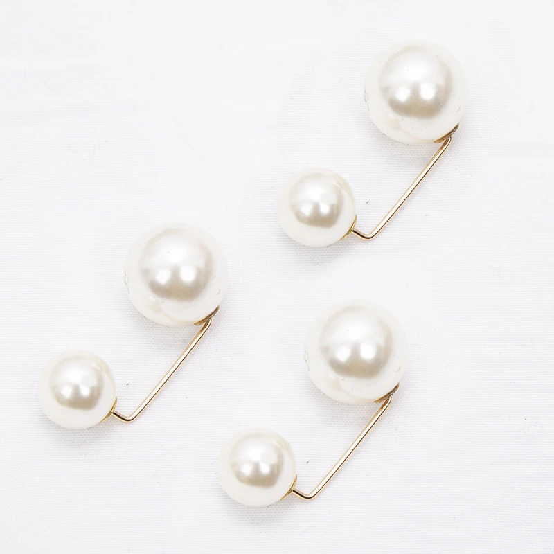 3pcs Women’s Double Pearl Brooches Set, Elegant Accessories