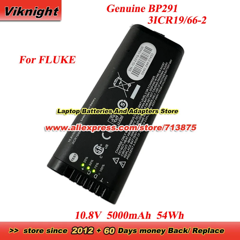

Оригинальный аккумулятор BP291 3ICR19/66-2 для FLUKE ii900 ii910, промышленный акустический фотоаппарат, осциллометр 10,8 В, 5000 мАч, 54 Втч