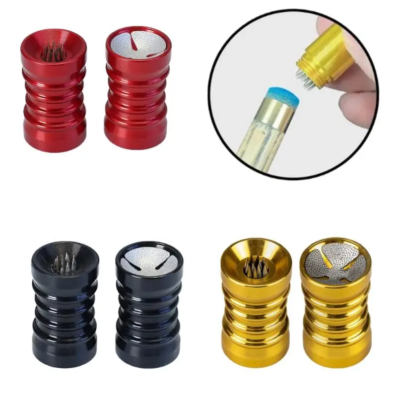 1Pcs 2in1 Multi Functional Billiard Cue Tip Shaper Tapper Aluminum Alloy Blue Gold Red Black Perfect Cue Performance