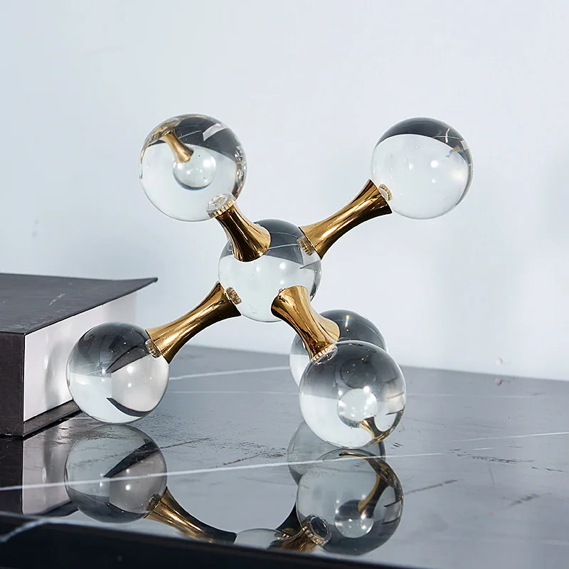 

PYH glass crystal ball ornament - creative home decor gift for living room - crystal craft