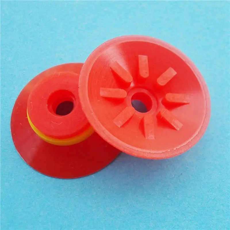AB66-Industrial Flat Vacuum Suction Cup F Series Single-Layer Silicone Robotic Accessory With Ribs,Pack Of 15 Pcs F25