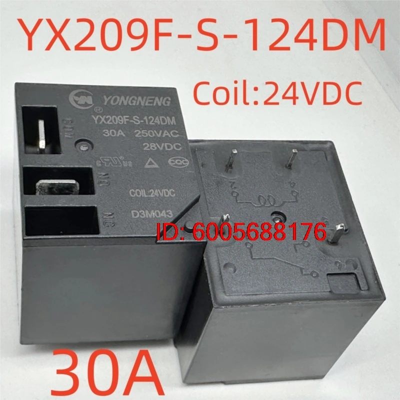 10PCS New YX209F-S-124DM (T91LA-Coil:24VDC-30A) Relay 4pins