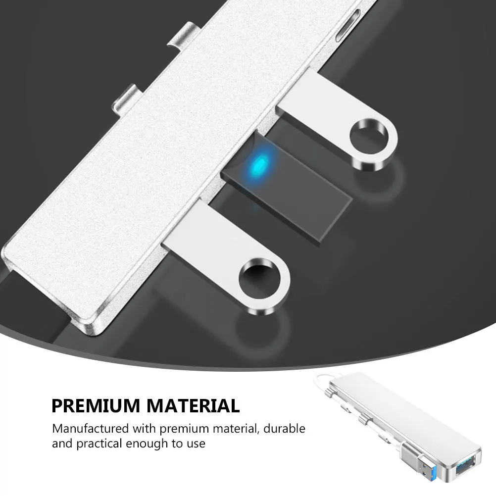 

1Pcs USB Hub High Speed 4 Port Expansion Transfer Adapter Laptop Office Home Use Usb3.0 Portable Multi Port Data Hub