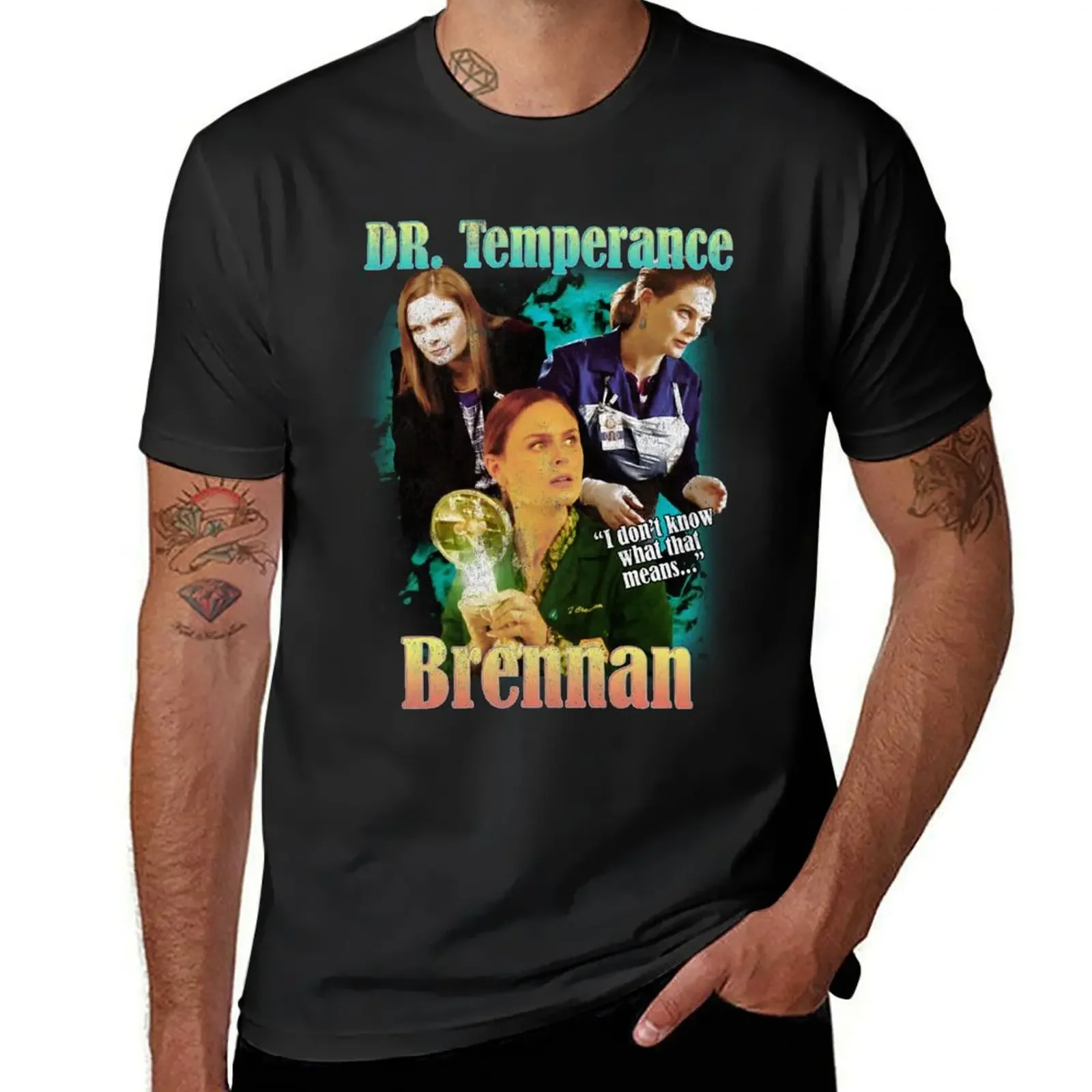 

VINTAGE - Bones, Dr. Temperance Brennan T-Shirt quick drying korean fashion slim fit t shirts for men