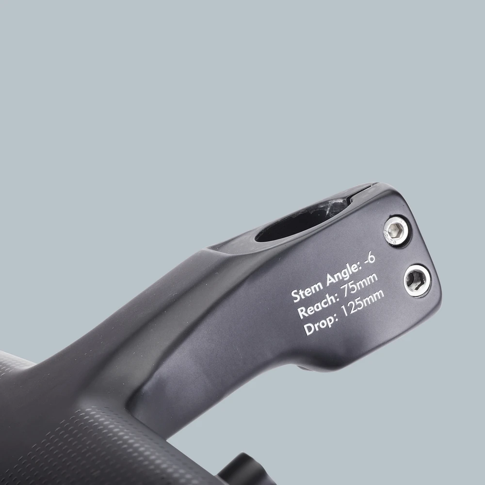 Guidon Intégré Carbone Pour Vélo De Route - Cockpit Di2 - 44cm - Routage Interne