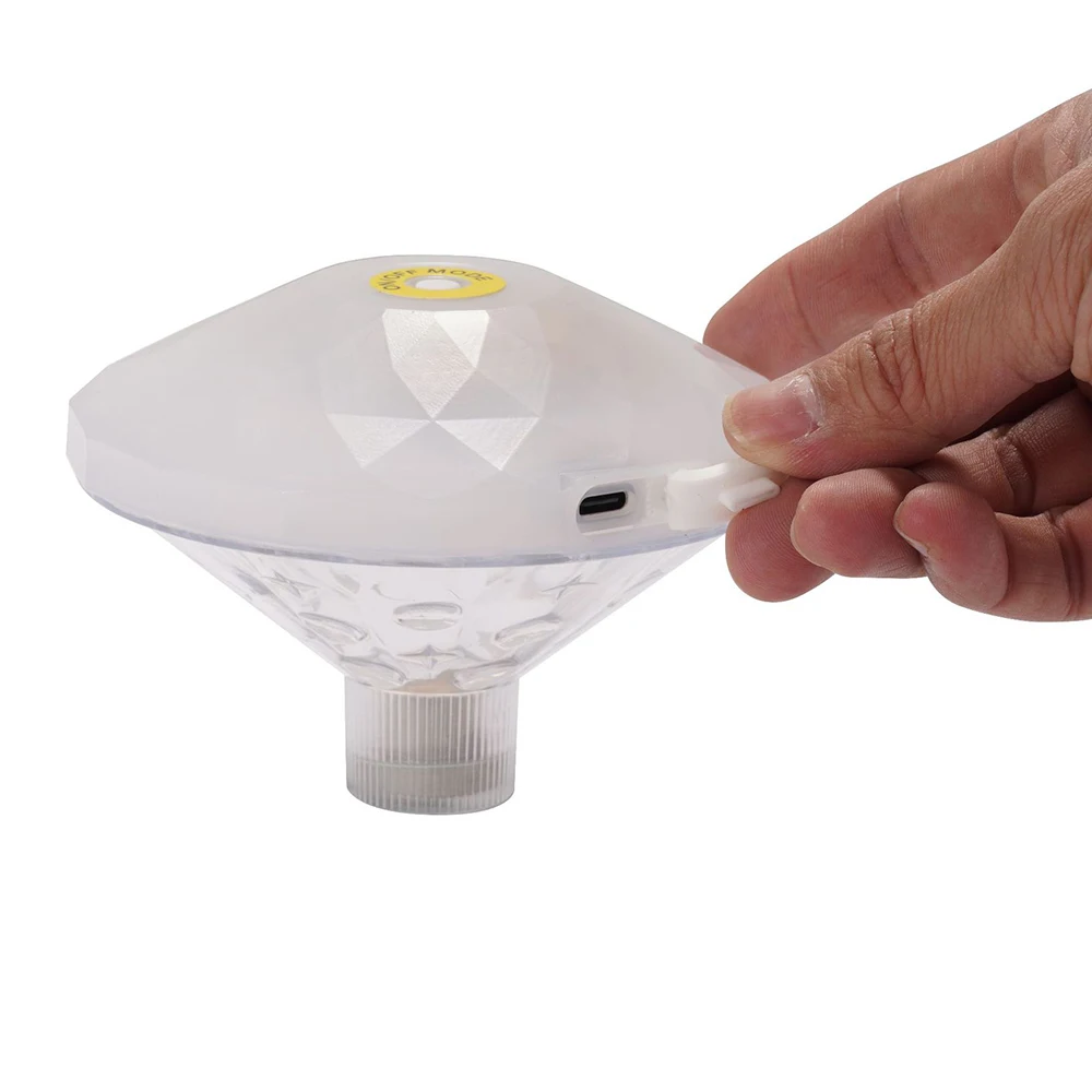 DC5V Led Swimming Floating Light USB Rechargeable RGB Color Changing Waterproof Garden Decoration for Party,Christmas