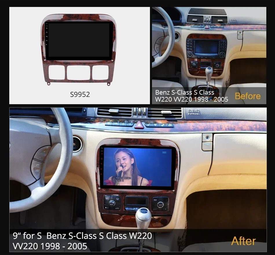 Ownice K6+ 2K  for Mercedes Benz S-Class W220 1998-2005 Car Radio Multimedia Video Player Navigation Stereo GPS Android 12 Dvd