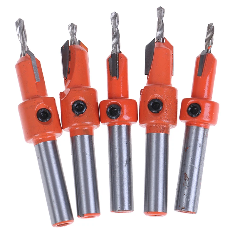 1pcs Adjustable Countersink Drill Bits 8/10mm Shank Drill Bit Set Screw Woodworking Chamfer Tool Quick Change 2.8mm 3mm 3.2mm