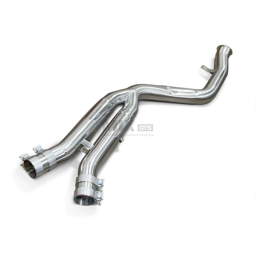 Stainless steel equal length middle pipe with resonator, suitable for Toyota Supra 3.0T 2019-2023 exhaust pipe