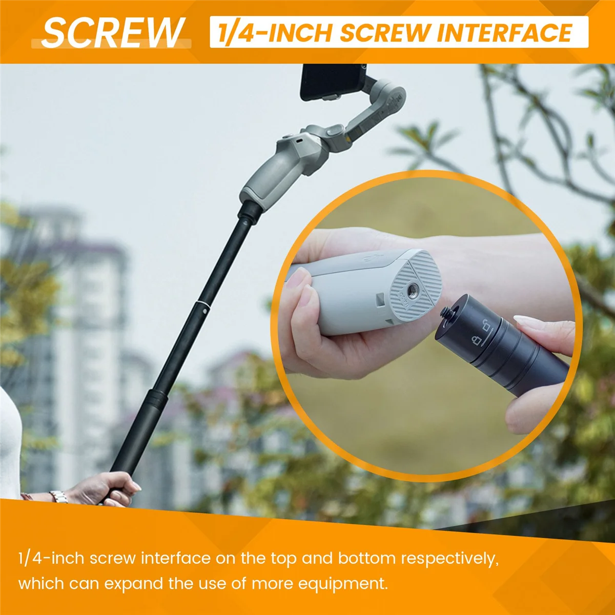 ل DJI OM 4/ OSMO Moblie 3/2 ترايبود تمديد القطب Selfie عصا قضيب ل OSMO جيب/ Insta360 One X الملحقات