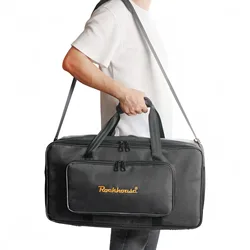 1200D Waterproof Wearable Oxford Cloth Guitar Pedal Board Bag Handbag Shoulder Bag Extra Power Pocket Easy Carry Case pedalboard