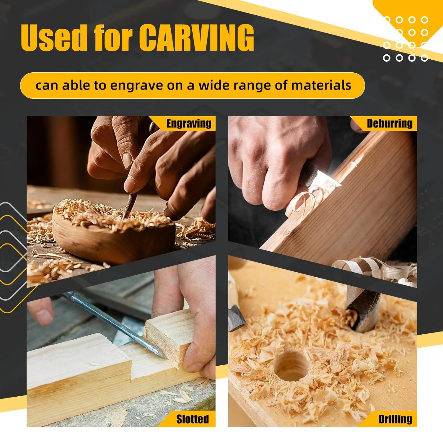 ดอกกัดเหล็กความเร็วสูง 10 ชิ้น ขนาดก้าน 1/8 นิ้ว สำหรับเครื่องมือเดรเมล แกะสลักไม้ โลหะ งานเจียรไฟฟ้า