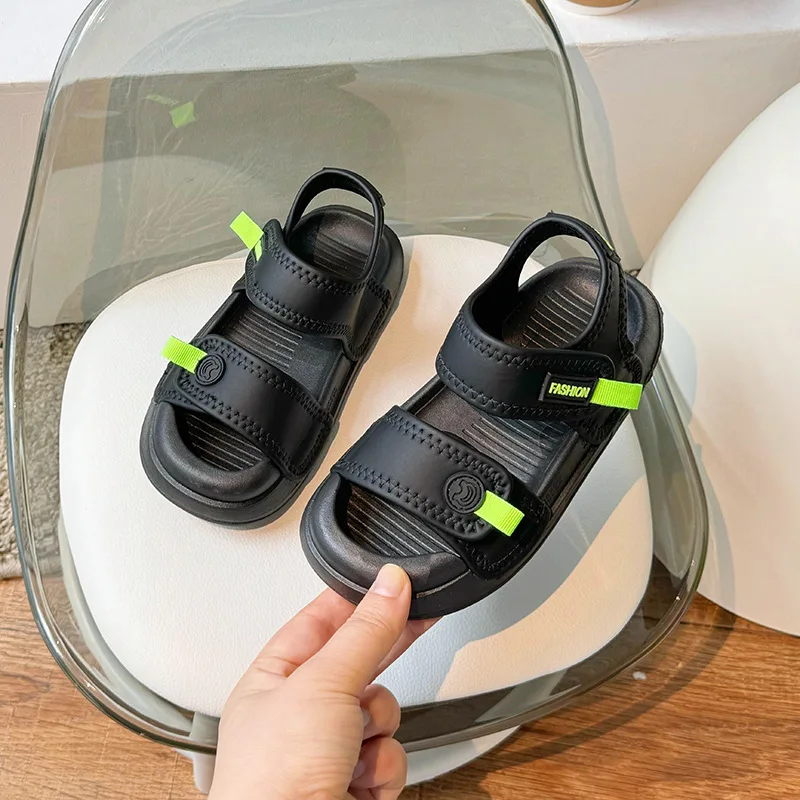 Students Light Sandals New Children's Beach Shoes Boys Girls Summer Casual Sandals Students Breathable Blue Shoes