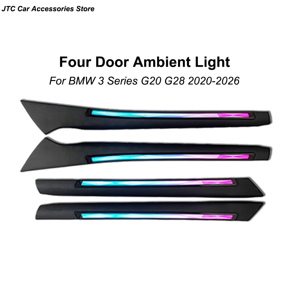 4 Door Light For BMW 3 Series G20 G28 2020-2026 Ambient Lights Car Upgrade Parts Crystal Mold Replaceable LED Light Strip