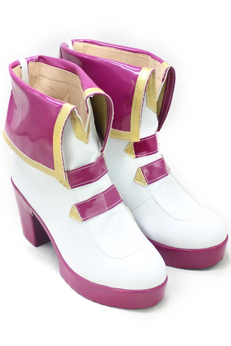 Gioco Pretty Derby Satono Diamond Scarpe Cosplay Stivali di Carnevale di Halloween Cosplay Prop Scarpe in pelle PU Realizzate su misura