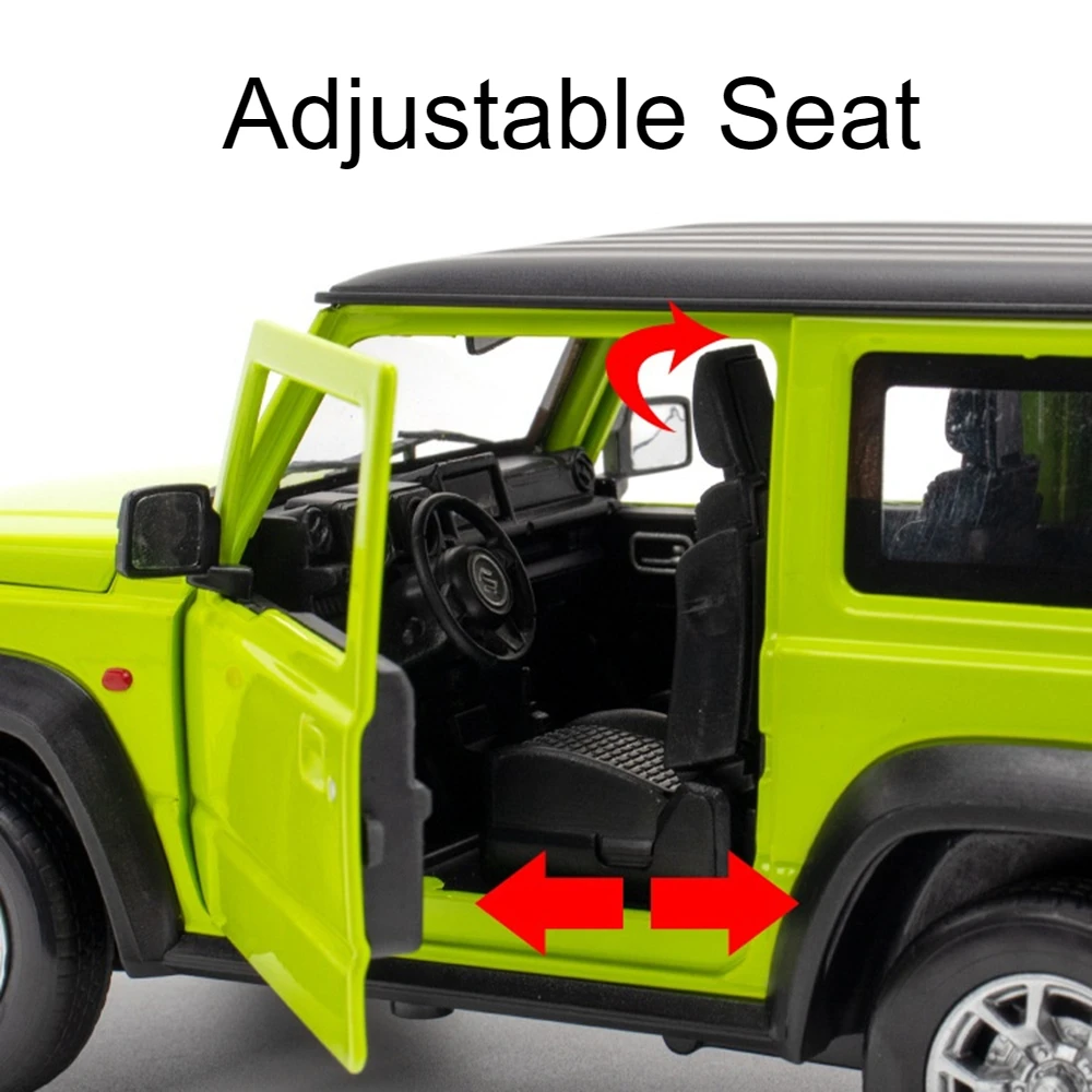 1:18 سبيكة سوزوكي جيمي نماذج سيارات دييكاست اللعب عجلة التراجع سيارة مصغرة مع ضوء الصوت المركبات للبنين هدايا عيد ميلاد