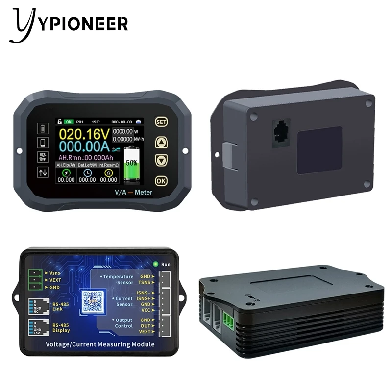 YPioneer KG-F Batterie Coulometer 120V 100A 400A 600A Coulomb Meter Batterie Anzeige Tester LCD Power Display Phone Control