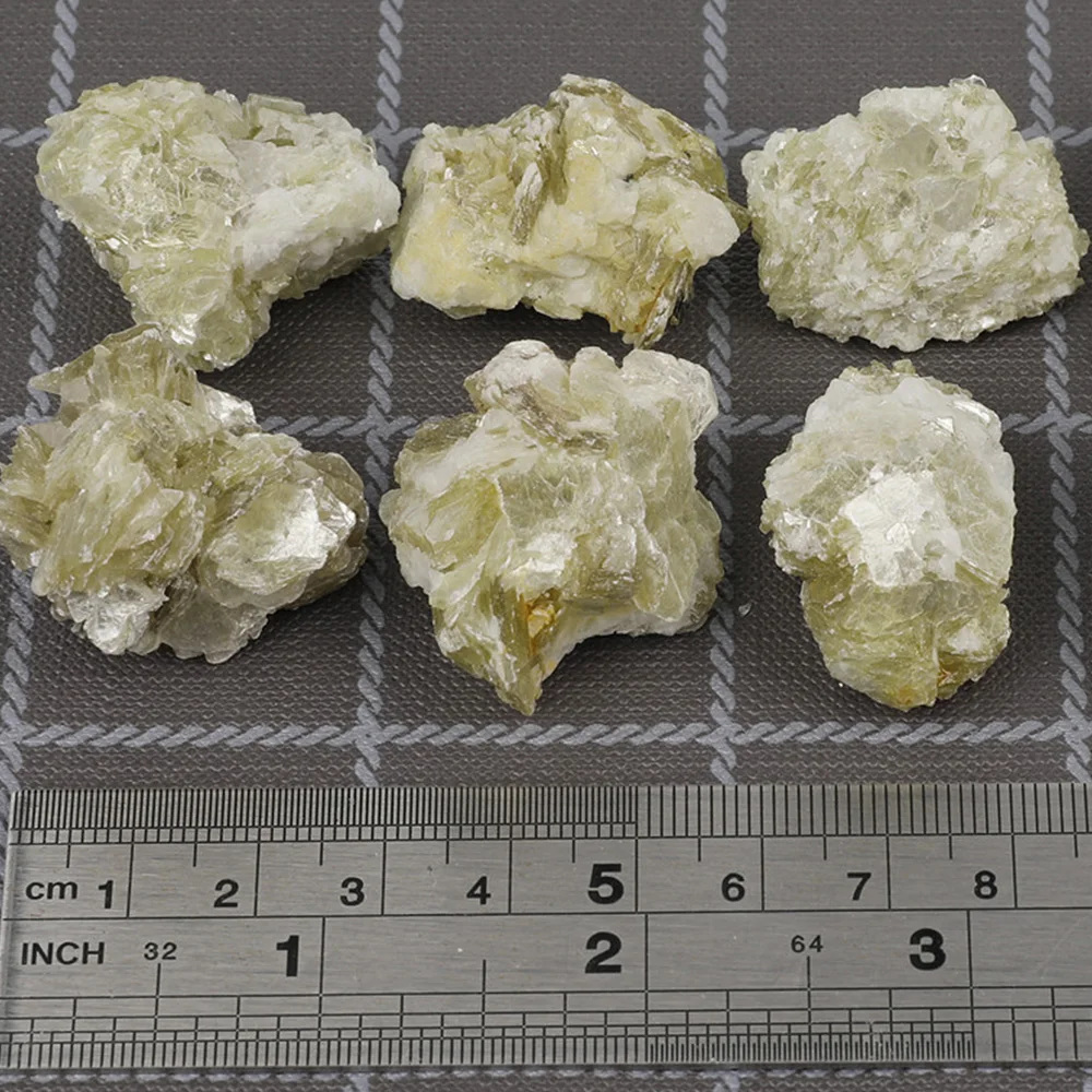 1Pc Natural Golden Yellow Mica Raw Stone Irregular Yellow Crystal Cluster Ore Specimen Collections Funny Teaching Mineral