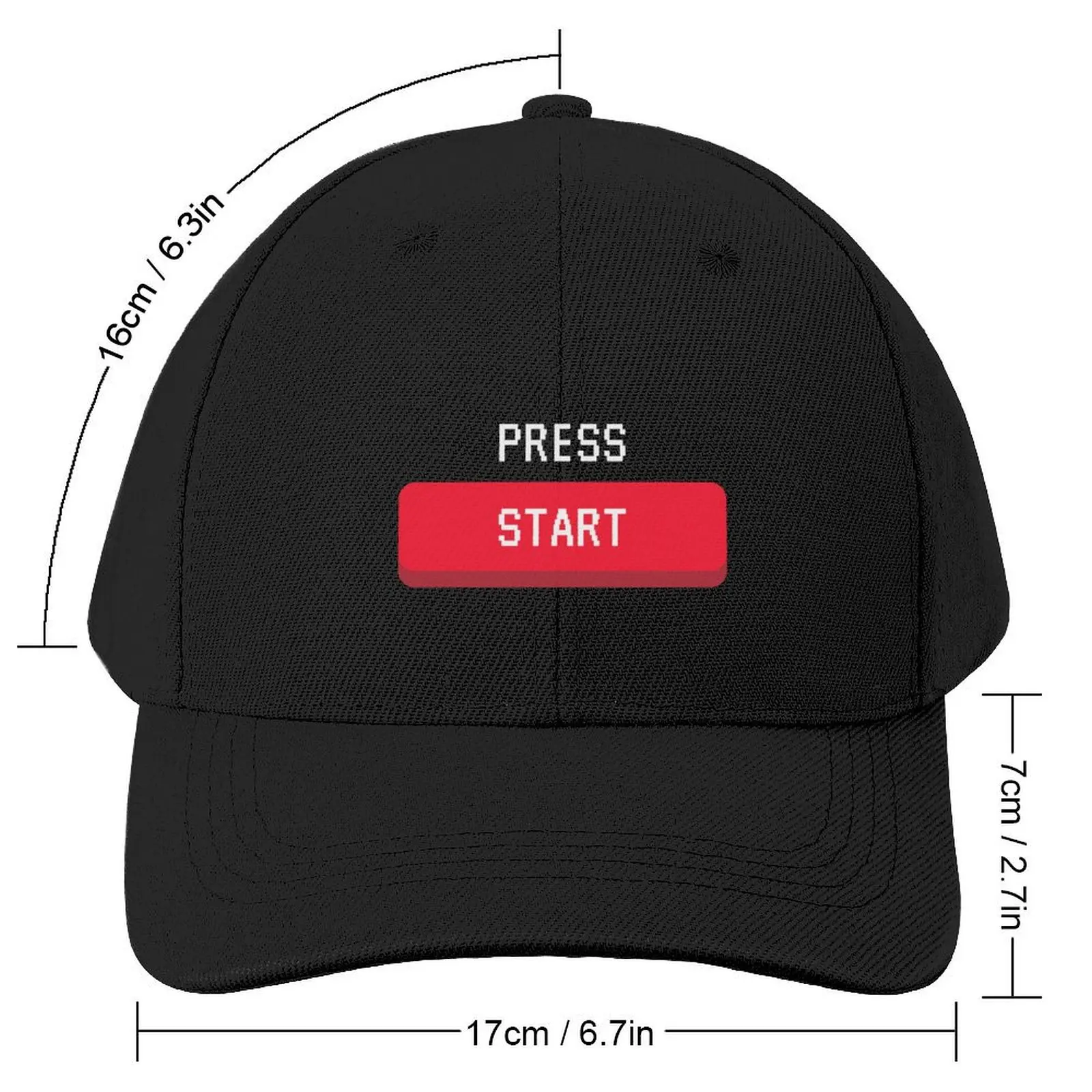 PRESS TO START Baseball Cap Golf Hat Man Hat Baseball Cap Beach Designer Man Women's