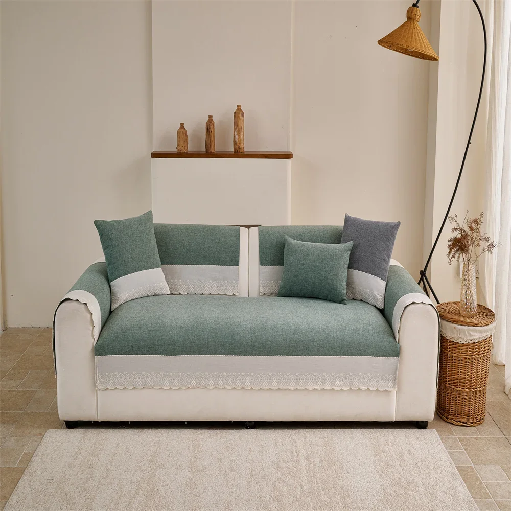 Sofa Cushion New Style Imitation Cotton and Linen All-season Anti-slip Cross-border Sofa Cover Full-cover Sofa Scarf