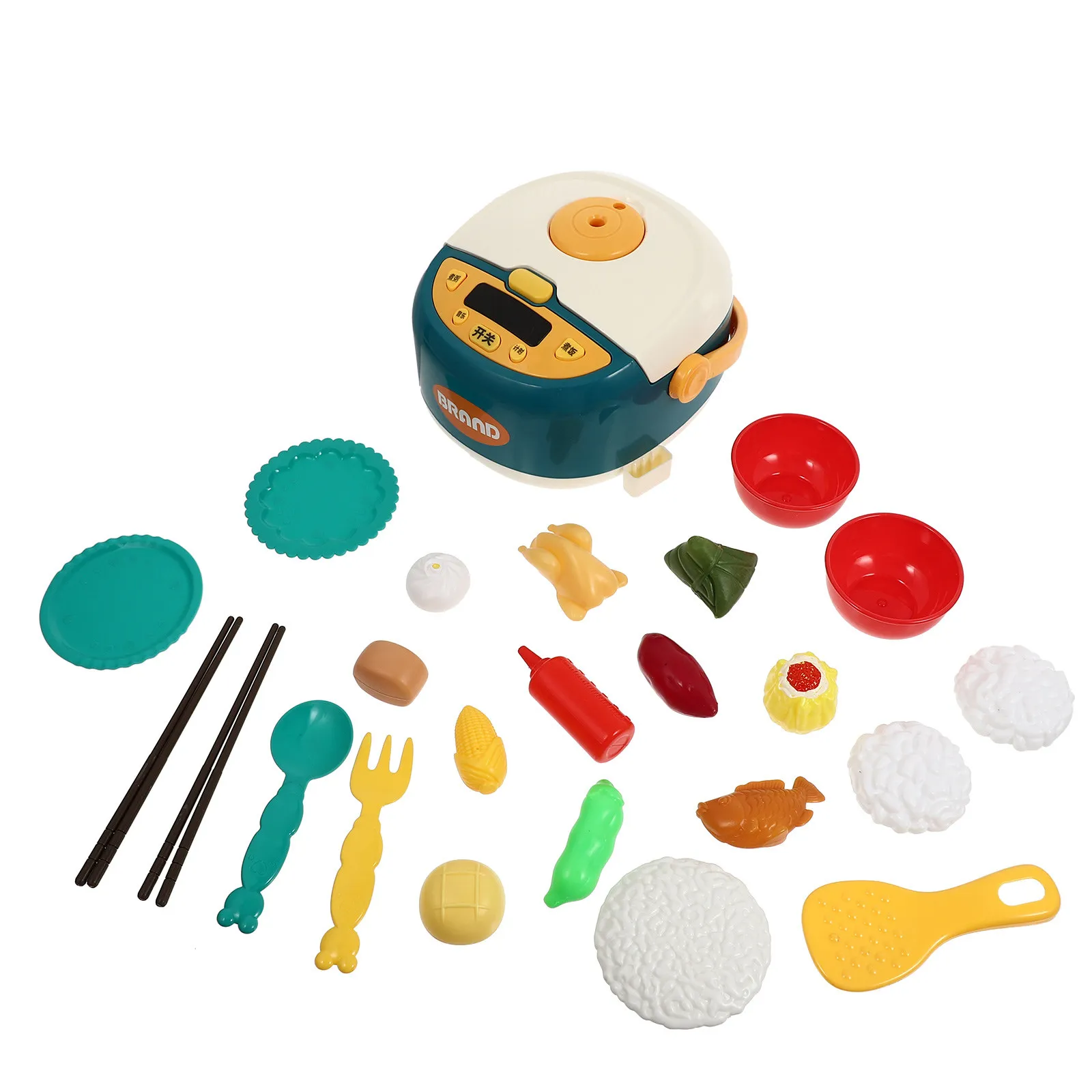 1-セット子供シミュレーション炊飯器ままごとセット電気音楽スプレー親子インタラクション教育ロールプレイ