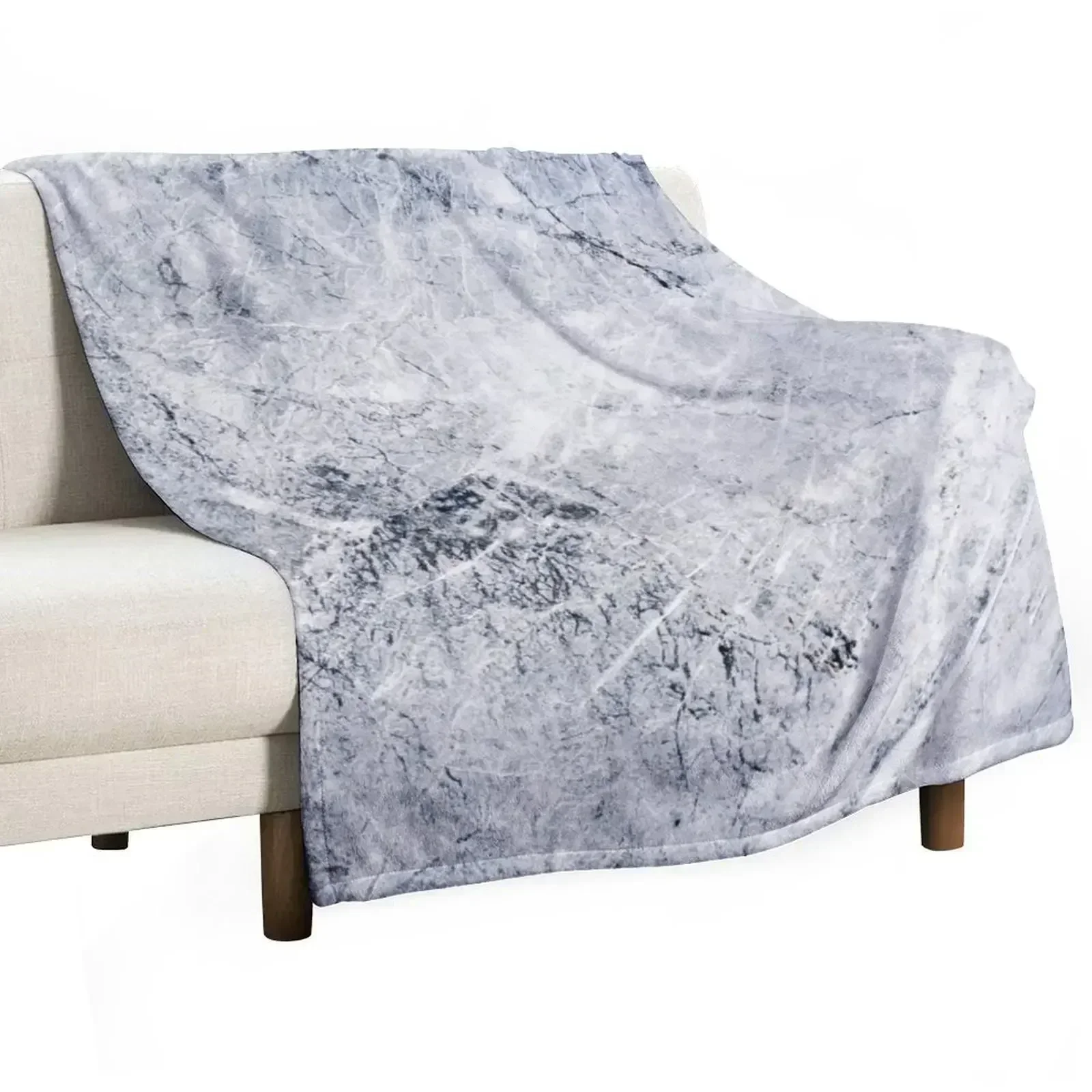 

Blue Gray Marble italian marble print Throw Blanket Polar for sofa Blankets