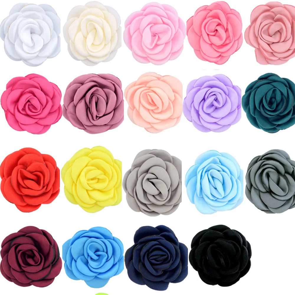 

Bulk 10pcs/Lot 2.4 Inch Classical Vintage Burned Satin Rosette 3D Handmade Rose Flower Head Wedding Decoration Cloth Accessories