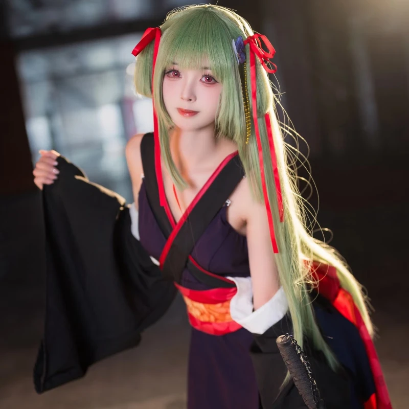 อะนิเมะเกมSenren * Banka Murasameคอสเพลย์เครื่องแต่งกายชุดกิโมโนญี่ปุ่นJKชุดสาวเซ็กซี่ชุดวิกผมฮาโลวีนเล่นบทบาท