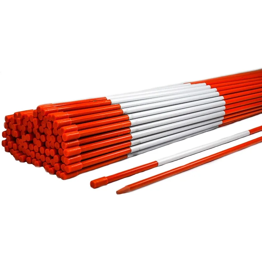 

Оранжевые снежные колья 5 футов для маркировки подъездной дороги с заостренным наконечником и светоотражающей лентой Hy Viz Прочная бронированная крышка для зимы