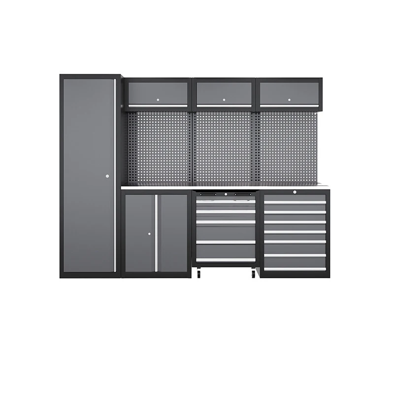 Modular Tool Cabinet with Workbench for DIY Garage Projects
