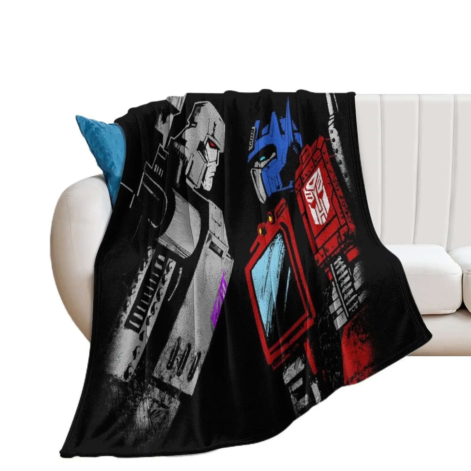 optimus prime megatron transformers full color Throw Blanket warm for winter blankets ands Blankets