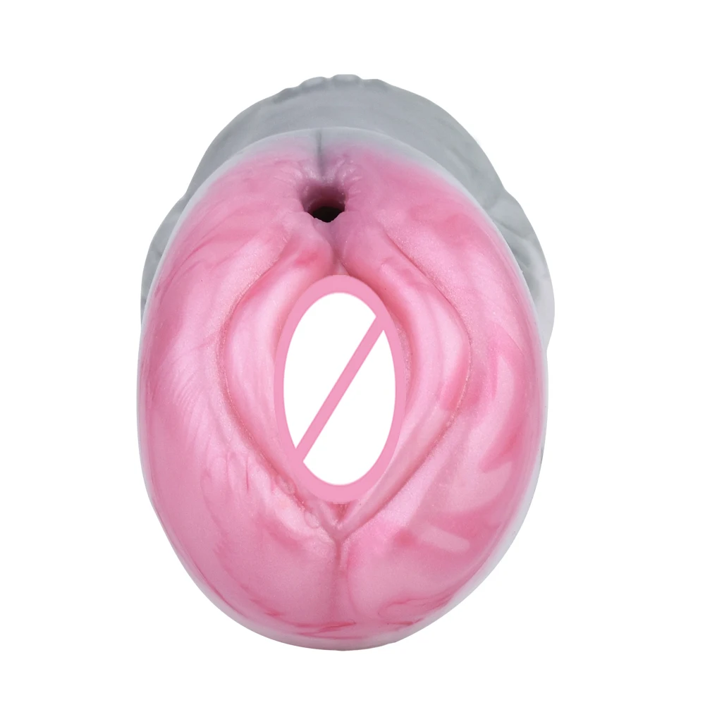 GEEBA Soft Silicone Male Masturbator Artificial Vagina Pocket Pussy Stroker Sex Toys For Men Ribbed Channel Adult Onahole 성인용품 view 2