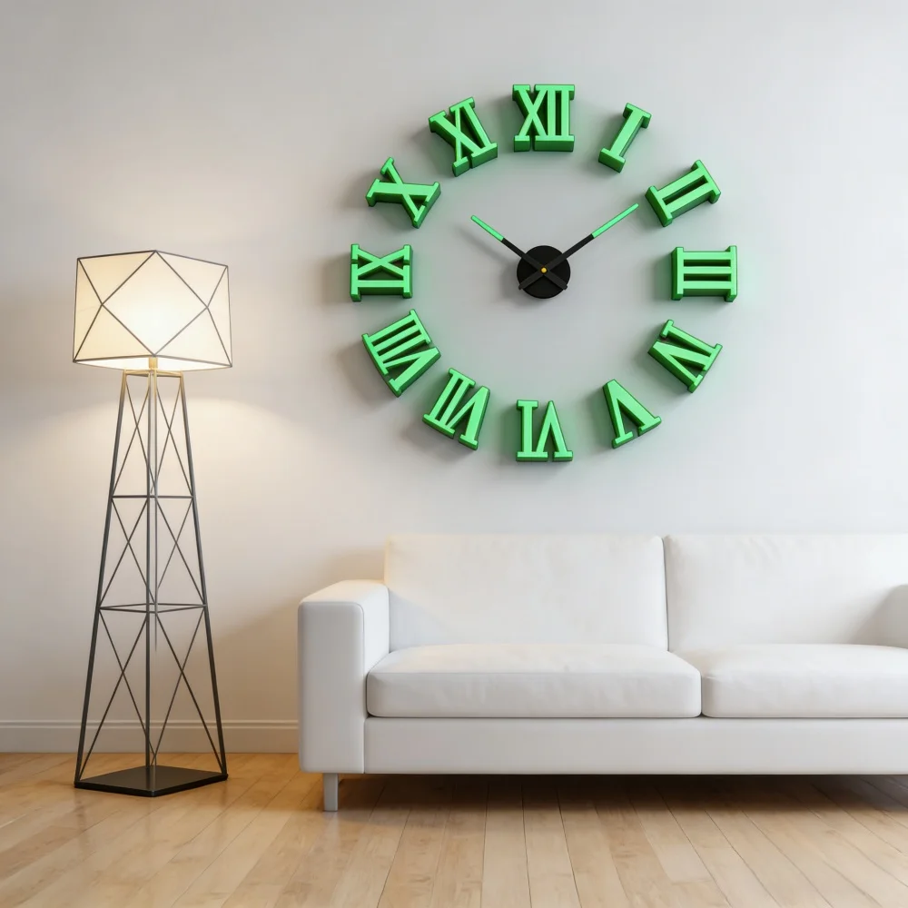New Modern Design Large Wall Clock 3D DIY Quartz Clocks Fashion Watches Acrylic Mirror Stickers Living Room Home Decor Horloge