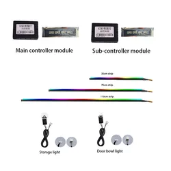 Led Car Symphony Ambient Light Parts 35cm 75cm 110cm Light Strip Main Sub Controller Streamer Rainbow Storage Lamp Door Light
