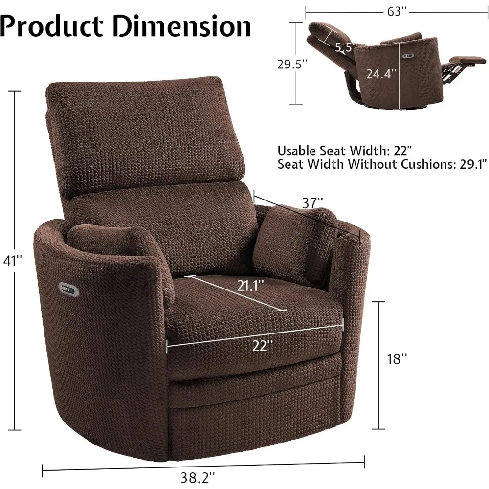 Nursery Chair for Adults With 4 Massage Points Hocker Brown Stool Stool Barrel Armchair Single Sofa for Living Room Bedroom Home