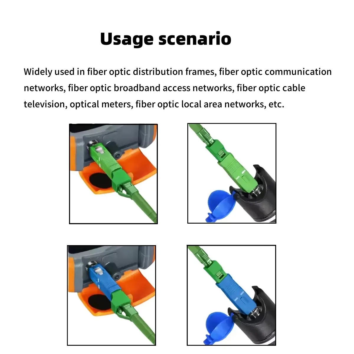 SUMMITEK SC APC Male to LC UPC Female Fiber Optic Adapter Fiber Connector Singlemode Suitable for Fiber FTTH Cable Tester view 4