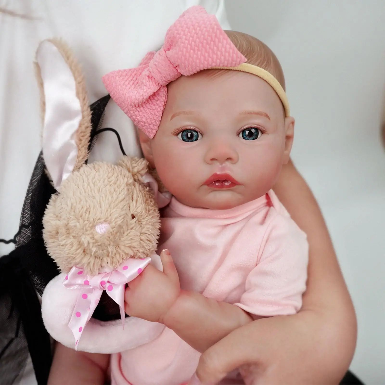 

18"/45cm Realistic Reborn Girl Baby Doll Full Body Vinyl Silicone 3D Hand Painted Newborn Gift Birthday Gift Christmas Gift