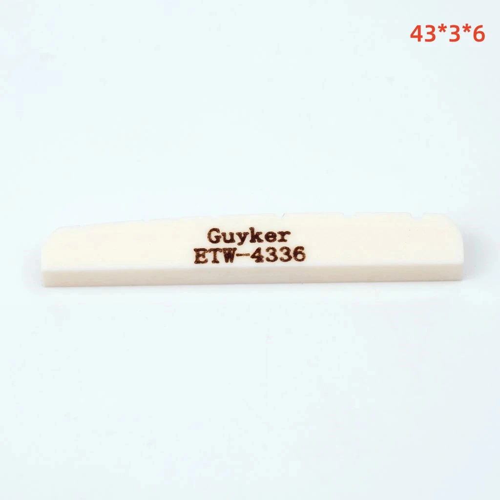 Guyker 42 mm/43 mm Knochensattel, für ST/LP E-Gitarre 42/43 mm. – Detail 4