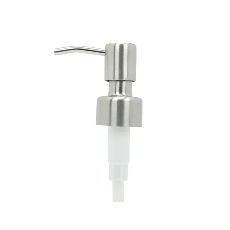 304 Metal Stainless Steel Manual Press Pump Head 44 28 24 Teeth Bathroom Soap Dispenser Lotion Bottle Accessories