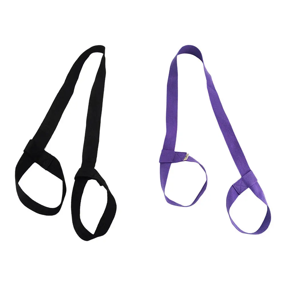 2Pcs Exercise Mat Strap Soft Skin-Friendly Cotton Adjustable Yoga Mat Sling for Shoulder Carry Balancing Stretching