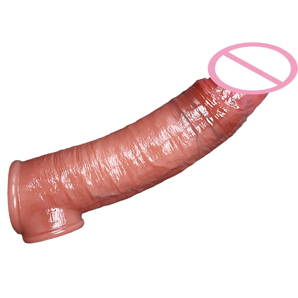 Reusable Enlarger Soft Realistic Penis Sleeve Big Growth Real Silicone Dick Delayed Ejection Extend Cock Condom Sex Toys For Man