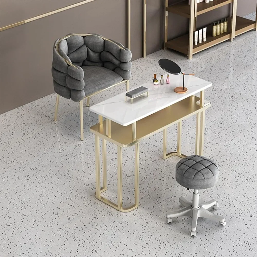 

Professional Manicure Table Makeup Dressing Station Nail Tech Desk,Modern Creativity Spa Salon Beauty Home Wooden Workstation,Na