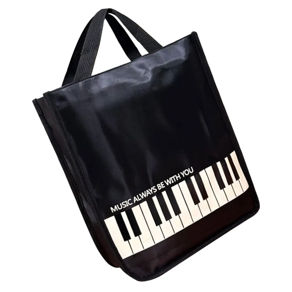 

1 Pcs Stylish Music Score Storage Tote Bag Elegant Piano Handbag Music Sheet Holder