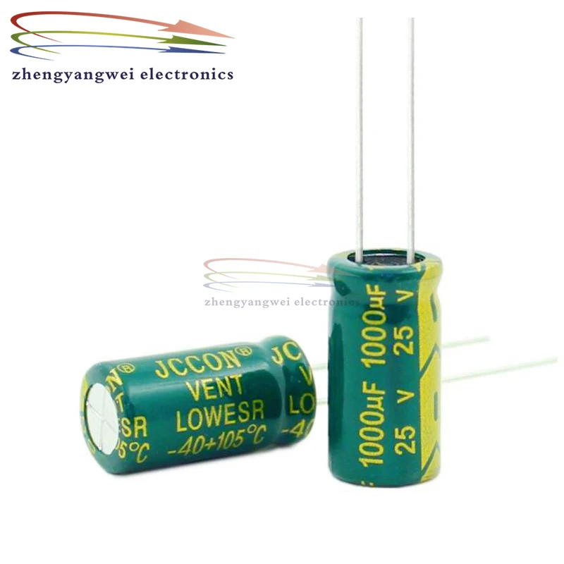 

500pcs 10x20mm 25v1000uf High frequency low resistance Electrolytic Capacitor