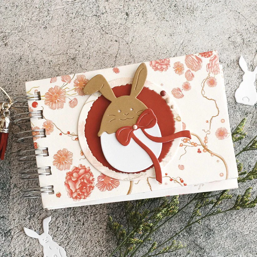 Piggy Craft metal cutting dies cut die mold Easter rabbit eggs Scrapbook paper craft knife mold blade punch stencils dies
